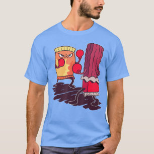 Junk Food Boxing Fight Design T-Shirt