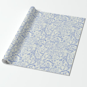 Junk Food Doodle Wrapping Paper