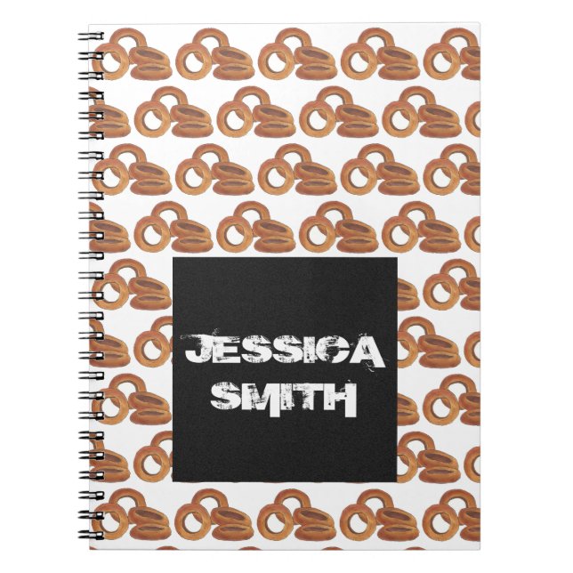 Junk Food Foodie Personalised Fried Onion Rings Spiral Notebook (Front)