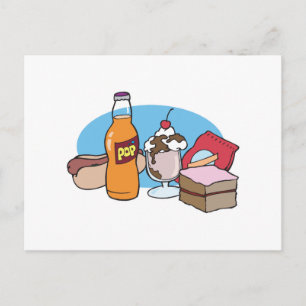 junk food galore postcard