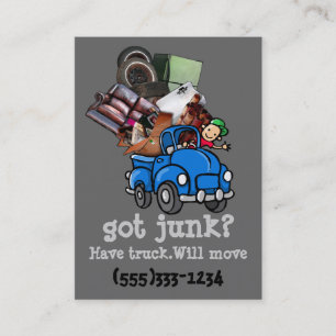 Junk Hauling Removal business template Card