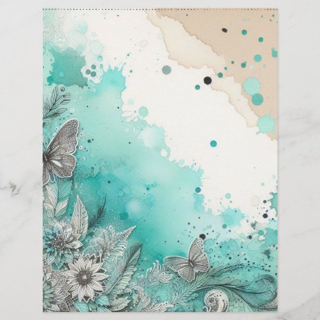 Junk journal ephemera vintage scrapbook paper  (Front)