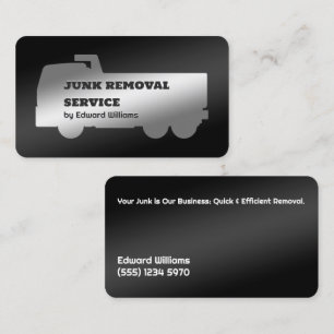 Junk Removal Dump Truck Business Card