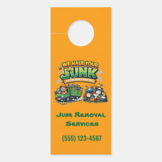 Junk Removal Garbage Hauling Truck Service Door Hanger