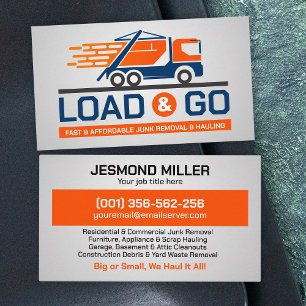 Junk Removal & Hauling Business Card
