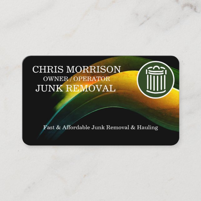 Junk Removal & Hauling Business Card (Front)