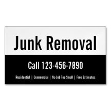 Junk Removal Services Black and White Promotional
