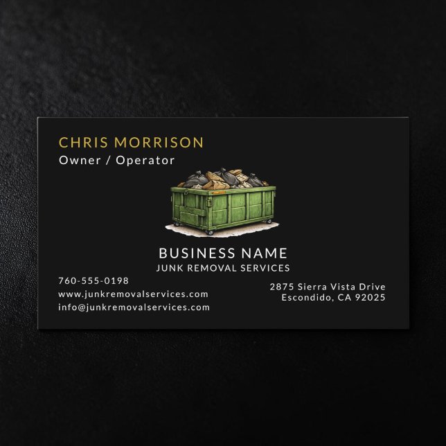 Junk Removal Services Business Card (Creator Uploaded)