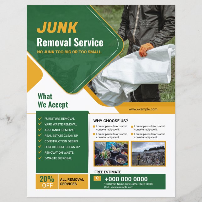Junk Removal Services Flyer (Front)