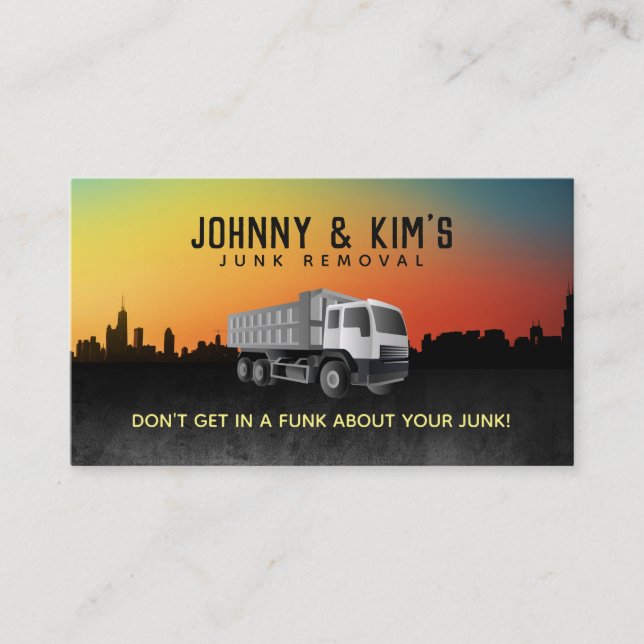Junk Removal Slogans Business Cards (Front)