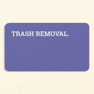 Junk Removal Trash Recycling Business Card