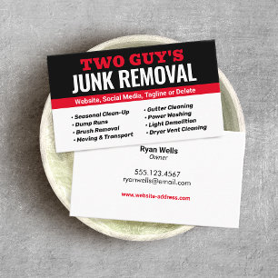 Junk & Waste Hauling Business Card