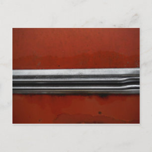 Junk Yard vintage car, Red and Silver Old Paint Postcard