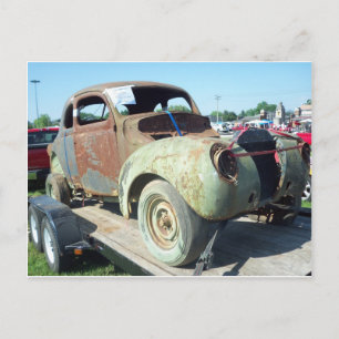 Junked Car,  1 Postcard
