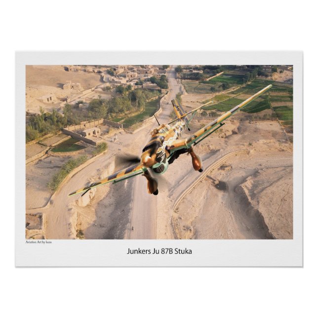 Junkers Ju 87R-2 Stuka 'Desert Snake' Poster (Front)