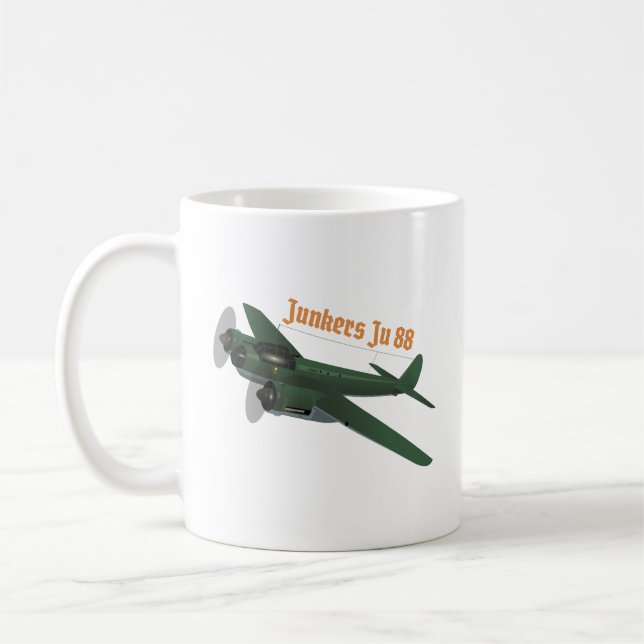 Junkers Ju 88 German WW2 Aeroplane Coffee Mug (Left)