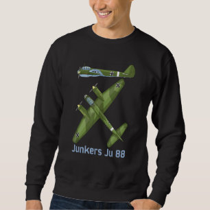 Junkers Ju 88 German Ww2 Fast Bomber Plane Diagram Sweatshirt