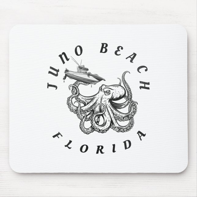 Juno Beach Florida Octopus Saltwater Deep Sea Fish Mouse Pad (Front)