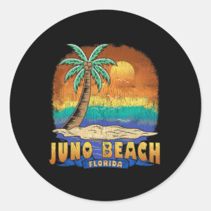 Juno Beach Florida Vintage Distressed Souvenir Classic Round Sticker
