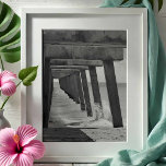 Juno Beach Pier Black and White Photography Photo Print<br><div class="desc">Bring the tranquil beauty of coastal Florida into your home with this striking black and white photography print featuring the iconic Juno Beach Pier. Captured in timeless detail, this elegant piece of beach art highlights the textures of the shoreline and ocean, creating a calming focal point for any space. Ideal...</div>