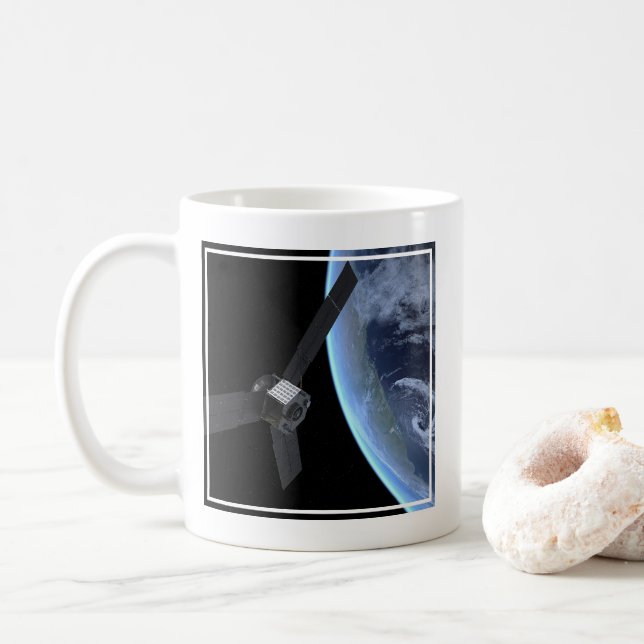 Juno Spacecraft During Its Earth Flyby Coffee Mug (With Donut)