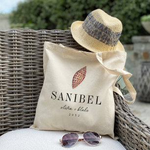 Junonia Seashell Destination Wedding Welcome Tote Bag