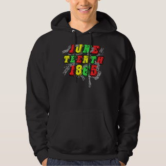 Junteenth 1865 Pride Black Girl Black Queen Melani Hoodie