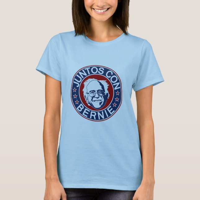 Juntos con Bernie T-Shirt (Light Blue) (Front)