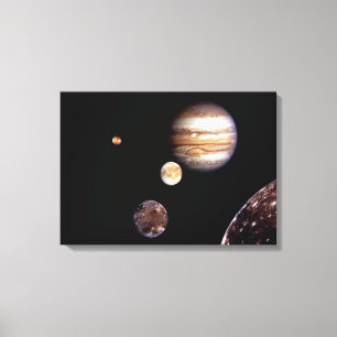 Jupiter and its Moons Canvas Print