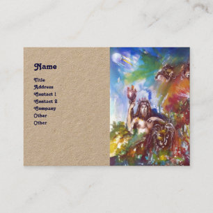 JUPITER AND LION Greek Mythology Kraft Paper Business Card