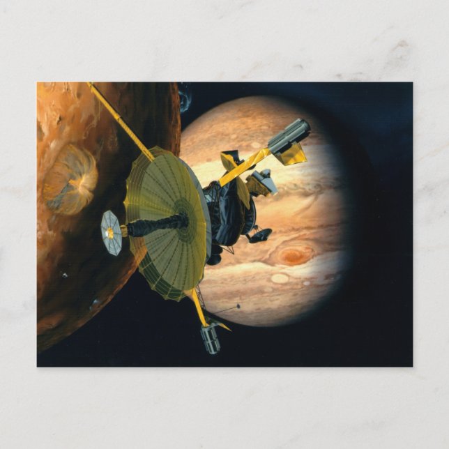 Jupiter and Lo Galileo probe Postcard (Front)