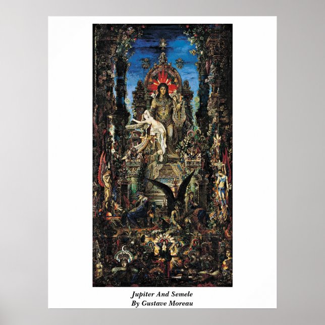 Jupiter And Semele By Gustave Moreau Poster (Front)