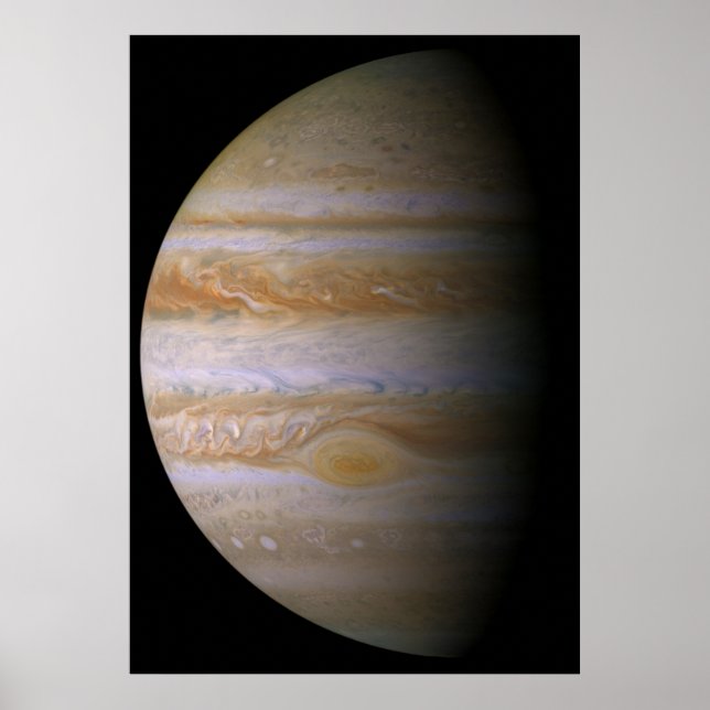 Jupiter as seen by the space probe Cassini Poster (Front)