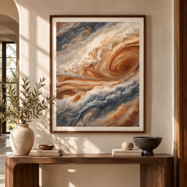 Jupiter Cloud Opera Art Print (Styled display of Jupiter Cloud Opera Art Print. Frame, mat and furnishings shown for illustration; select framing options separately.)