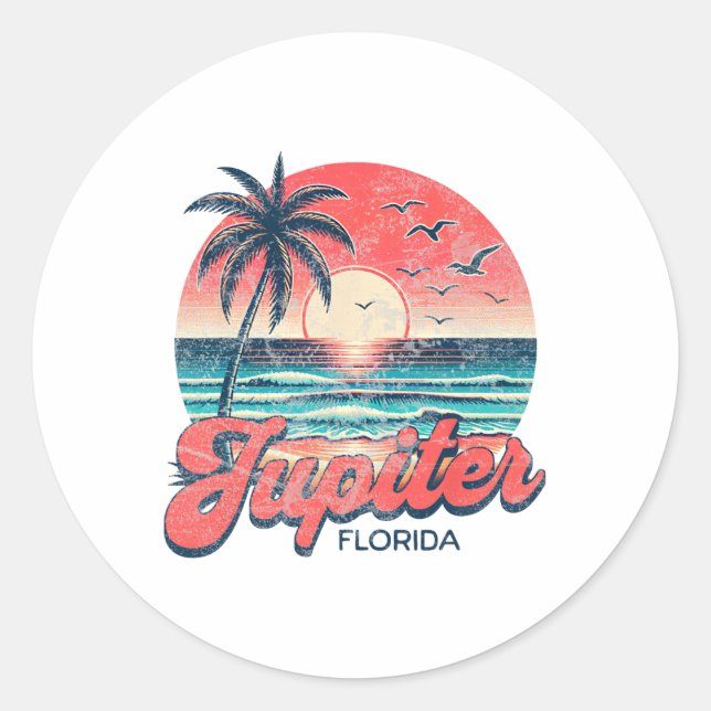 Jupiter Florida _1  Classic Round Sticker (Front)