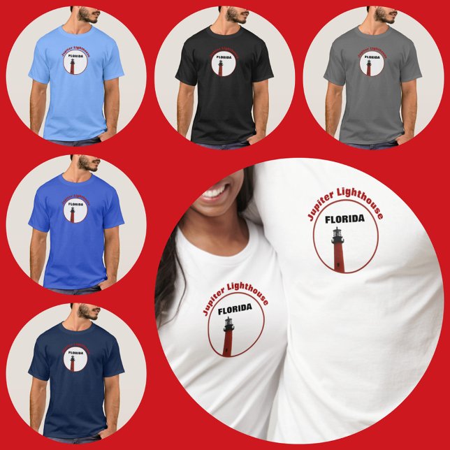 Jupiter Florida Lighthouse Nautical Photographic T-Shirt (Creator Uploaded)
