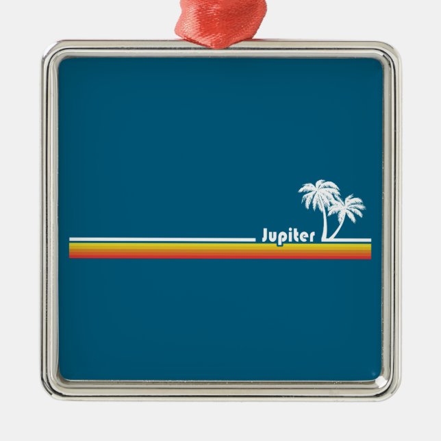 Jupiter Florida Metal Tree Decoration (Front)