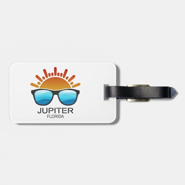 Jupiter Florida Sunglasses Luggage Tag (Back Horizontal)