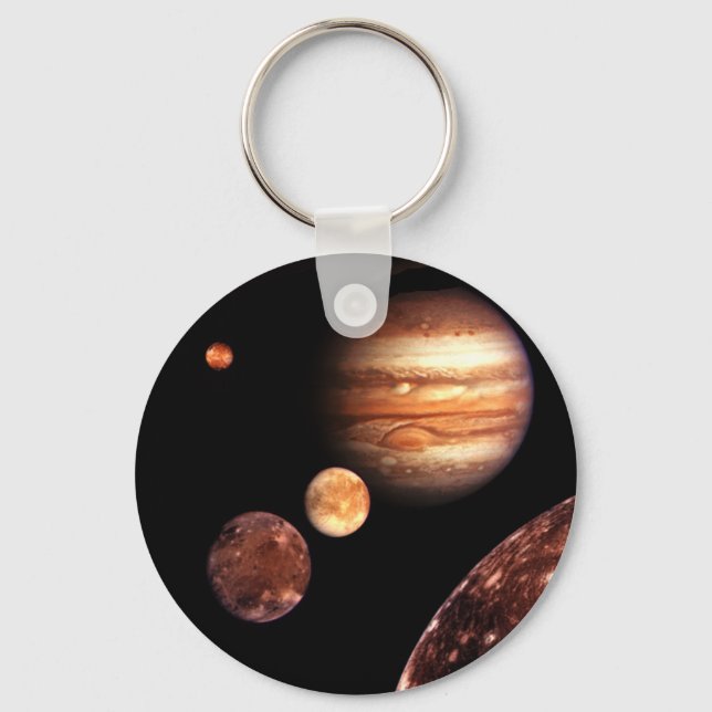 Jupiter Galilean Moons Space & Astronomy Gifts Key Ring (Front)