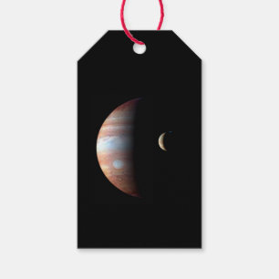 Jupiter Gas Giant Planet & Io Galilean Moon Gift Tags