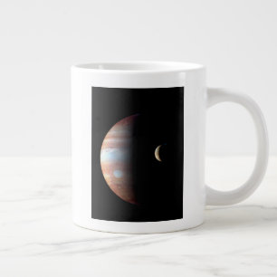 Jupiter Gas Giant Planet & Io Galilean Moon Large Coffee Mug