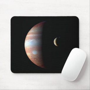 Jupiter Gas Giant Planet & Io Galilean Moon Mouse Pad