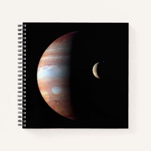 Jupiter Gas Giant Planet & Io Galilean Moon Notebook