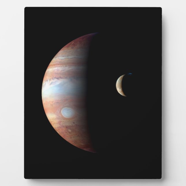 Jupiter Gas Giant Planet & Io Galilean Moon Plaque (Front)