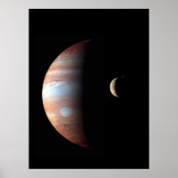 Jupiter Gas Giant Planet & Io Galilean Moon