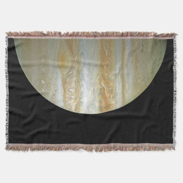 Jupiter Hemisphere at Emporio Moffa Throw Blanket (Front)