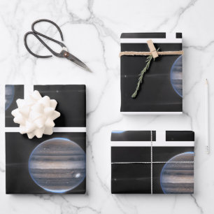 Jupiter in Infrared, James Webb Space Telescope Wrapping Paper Sheet