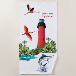 Jupiter Inlet  Lighthouse Beach Towel