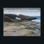 Jupiter Island Florida Blowing Rocks Preserve Postcard<br><div class="desc">Send sunshine and ocean vibes with these Jupiter Island Florida postcards, featuring stunning Blowing Rocks Preserve photography by Victoria Grigaliunas. Part of a collection of American destination postcards, these scenic Palm Beach County tourism postcards capture the natural beauty of Florida’s coastline. Perfect for sending postcards greetings from Jupiter Florida or...</div>