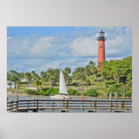 Jupiter Lighthouse and Sailboat